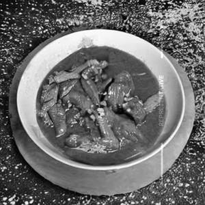 Smoke pork axone curry