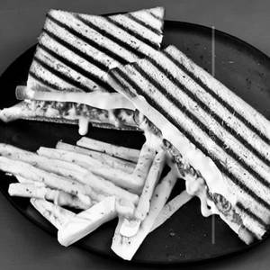 Grilled vegetable mayo sandwich