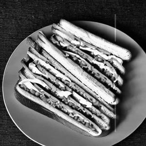 Aloo matar toast sandwich