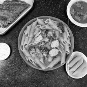 Chicken Whole Wheat Fusli Pasta in Low Fat Sauce