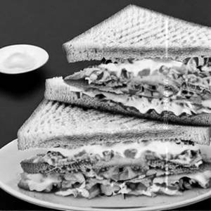 Chicken Cheese Egg Triple Layered