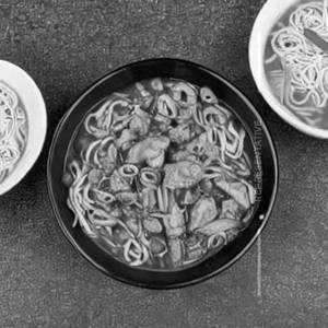 Chicken chilli garlic gravy noodle