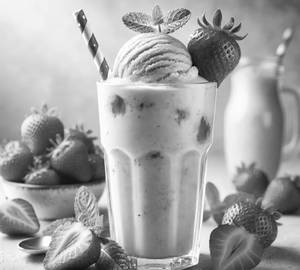 Fresh Strawberry Milkshake 350 Ml