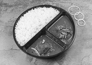 Steamed Rice+chicken Curry With Aloo(2pcs) S