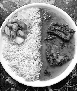 Steamed Rice+fish Curry Katla(1pc)