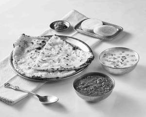 Paneer Naan With Dal & Raita