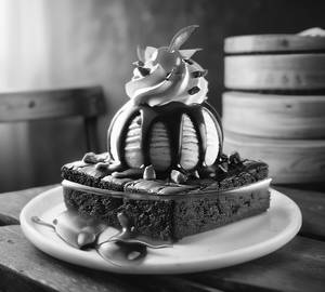Supreme Eggless Brownie Sundae