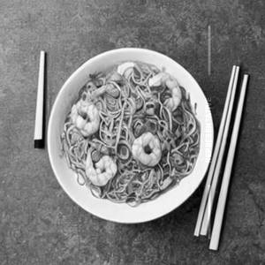 Shanghai prawns noodles