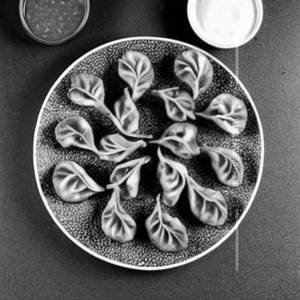 Pan Fried Mushroom Kalimirchi Sauce Momos