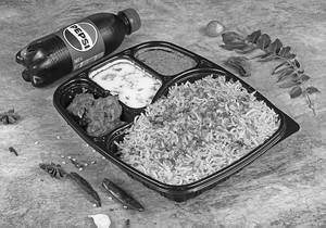 Biryani Rice (half) + Chicken Sholay (4 Pcs) + Pepsi (250 Ml)