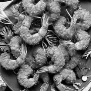 Golden fried prawns                                               