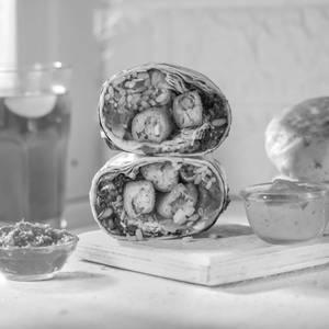 Chef Avani's Special burrito Wrap + Iced Tea