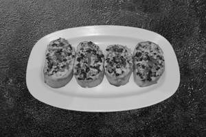 Cheese Tomato Olive Bruschetta