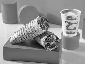 Falafel Crunch Wrap + Any Coffee