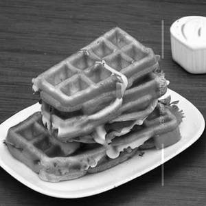 Cheese Jalapeno Waffled Sandwich