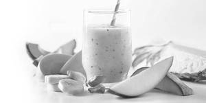 Mixed fruit milk shake