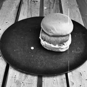 Aloo tikki cheese burger