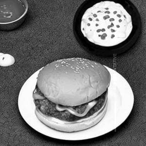 Veg chilli cheese burger