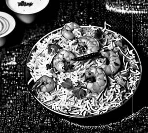 Prawns hyderabadi biryani