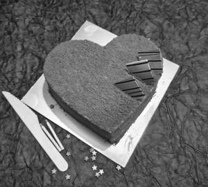 Red Velvet Heart Love Cake