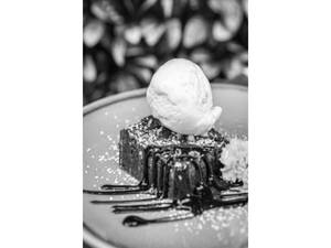 Hot Brownie With Hot Chocolate And Ice Cream