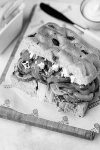Grilled Pepper & Feta Sandwhich