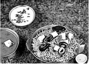 Mushroom Paneer Dum Biryani