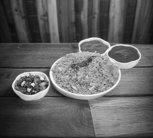 Schezwan rice with chilli chicken