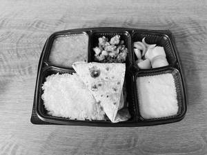 Plain Paratha Rice Thali