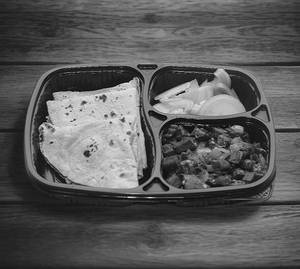 Masala Bhindi With 3 Phulka And Salad