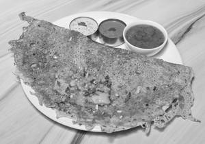 Onion rava masala dosa