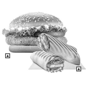 Crunchy Chicken Wrap+BK Chicken Burger.