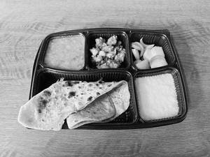 Plain Paratha Thali