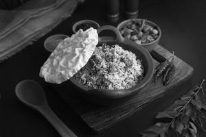 Tamarind Rice  + Potato Fry + Appalam