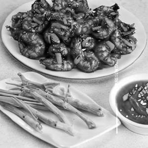 Chilli Burnt Garlic Rice Prawns