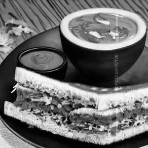Masala aloo tikki sandwich
