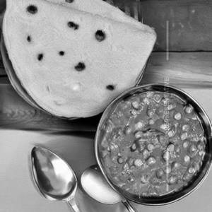 Bread Omelette Green Peas Masala