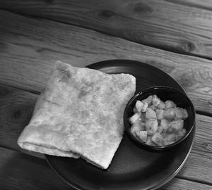 Fish Mughlai Paratha with Aloo ki sabzi