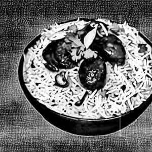 Mushroom biryani