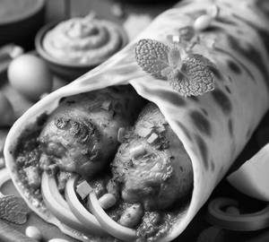 Chicken Seekh Roll + Aerated Beverage 250ml
