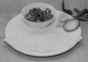 Neer Dosa With Mutton Sukkaa