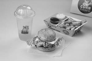 Korean Chicken Burger Combo ( Chicken Burger + Fries + Drink)