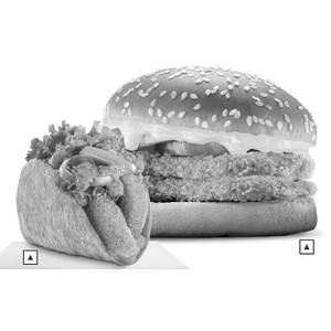 Crispy Chicken Double Patty Burger+Crunchy Chicken Taco,
