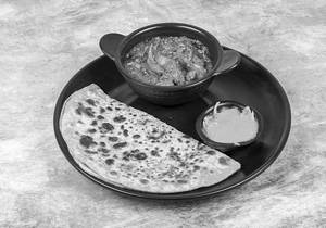 1 Ghee Paratha With Mutton Masala