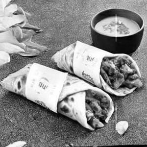Egg Bhurji Chicken Roll