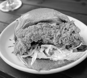 Chicken zinggy Schezwan burger