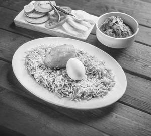 Egg Biryani (750Ml) With Chicken Kasha(2Pcs)
