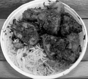 Chicken fry piece biryani full