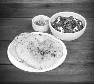 Kulcha with Channa Masala and Green Chutney
