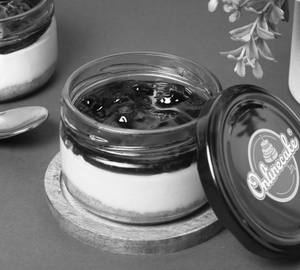 Blueberry Baked Jar Cheesecake